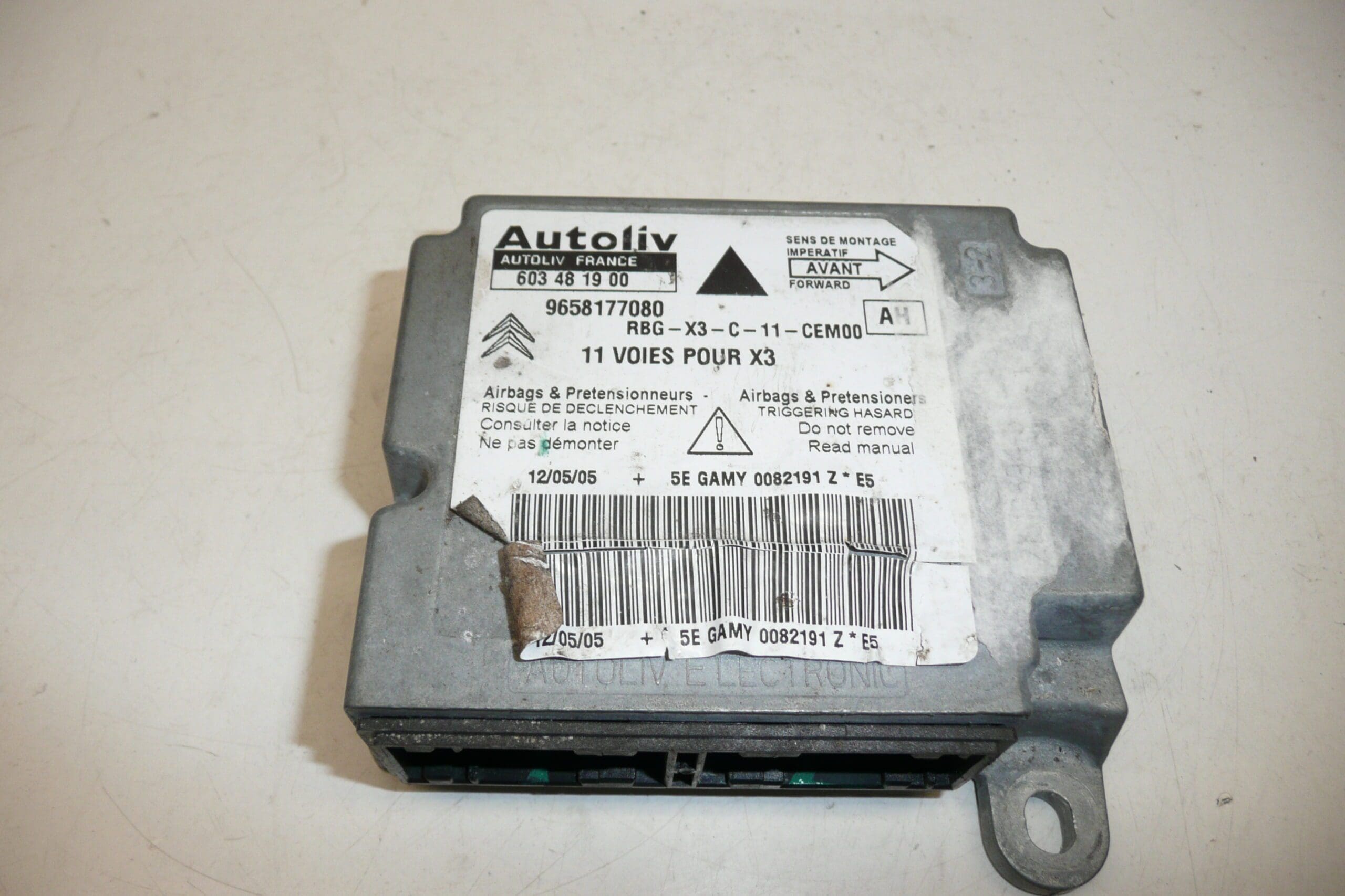 Unidade de airbag Citroën C5 II 9658177080