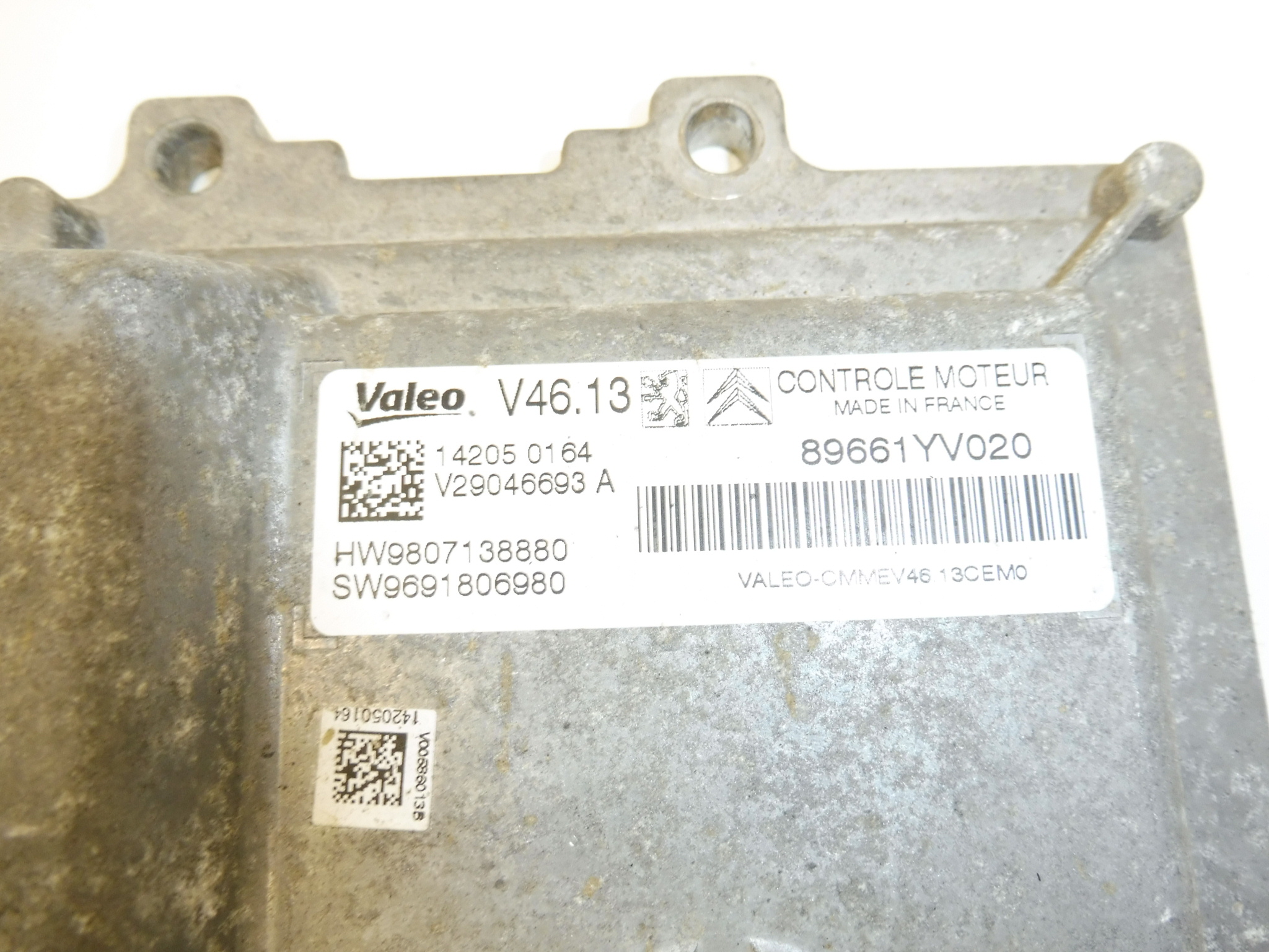Unidade de comando Valeo V46.13 Citroën Peugeot 9807138880 9691806980 9691682380