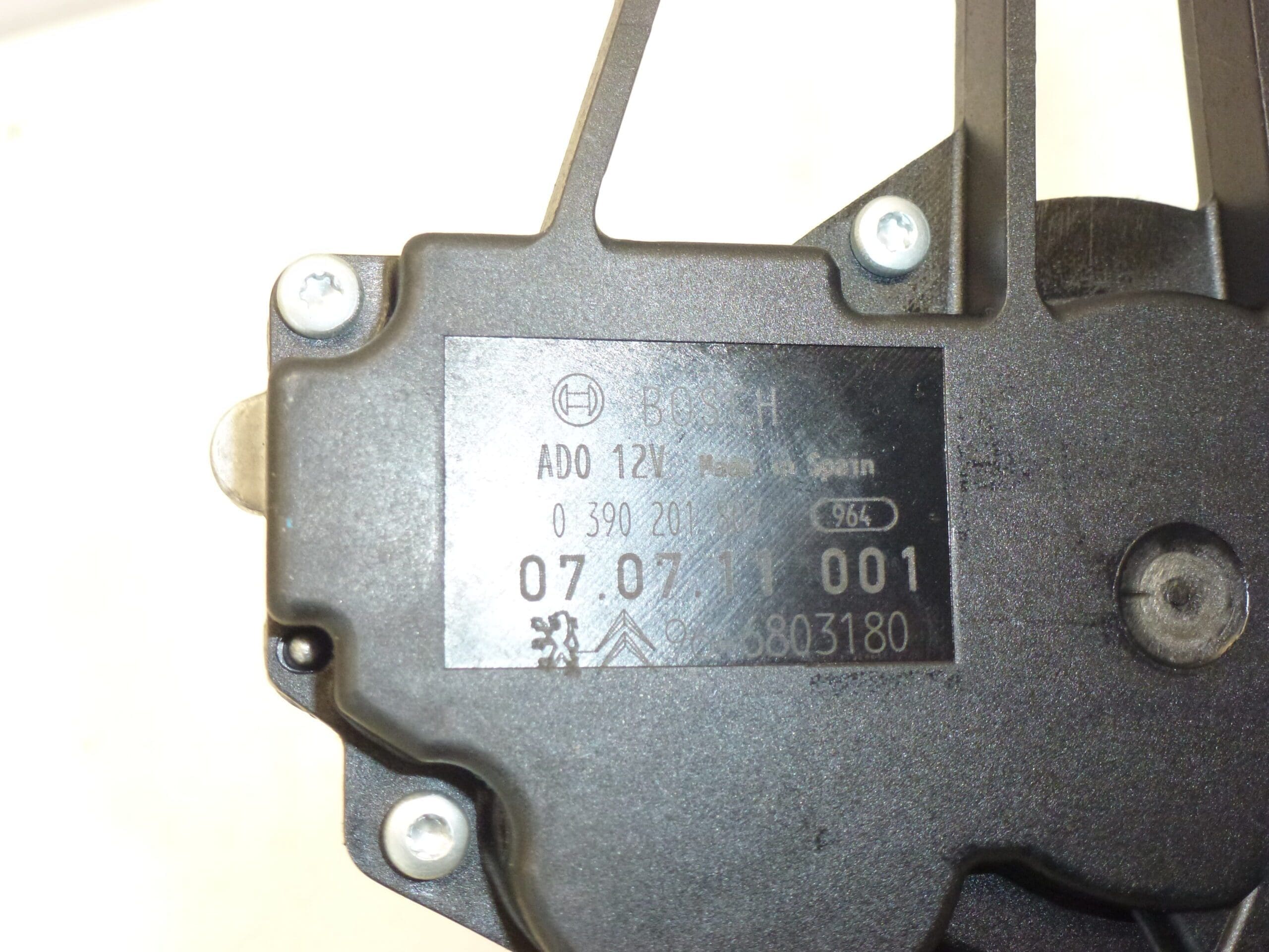 Motor do limpador traseiro Citroën Peugeot 0390201807 9646803180 6405S2