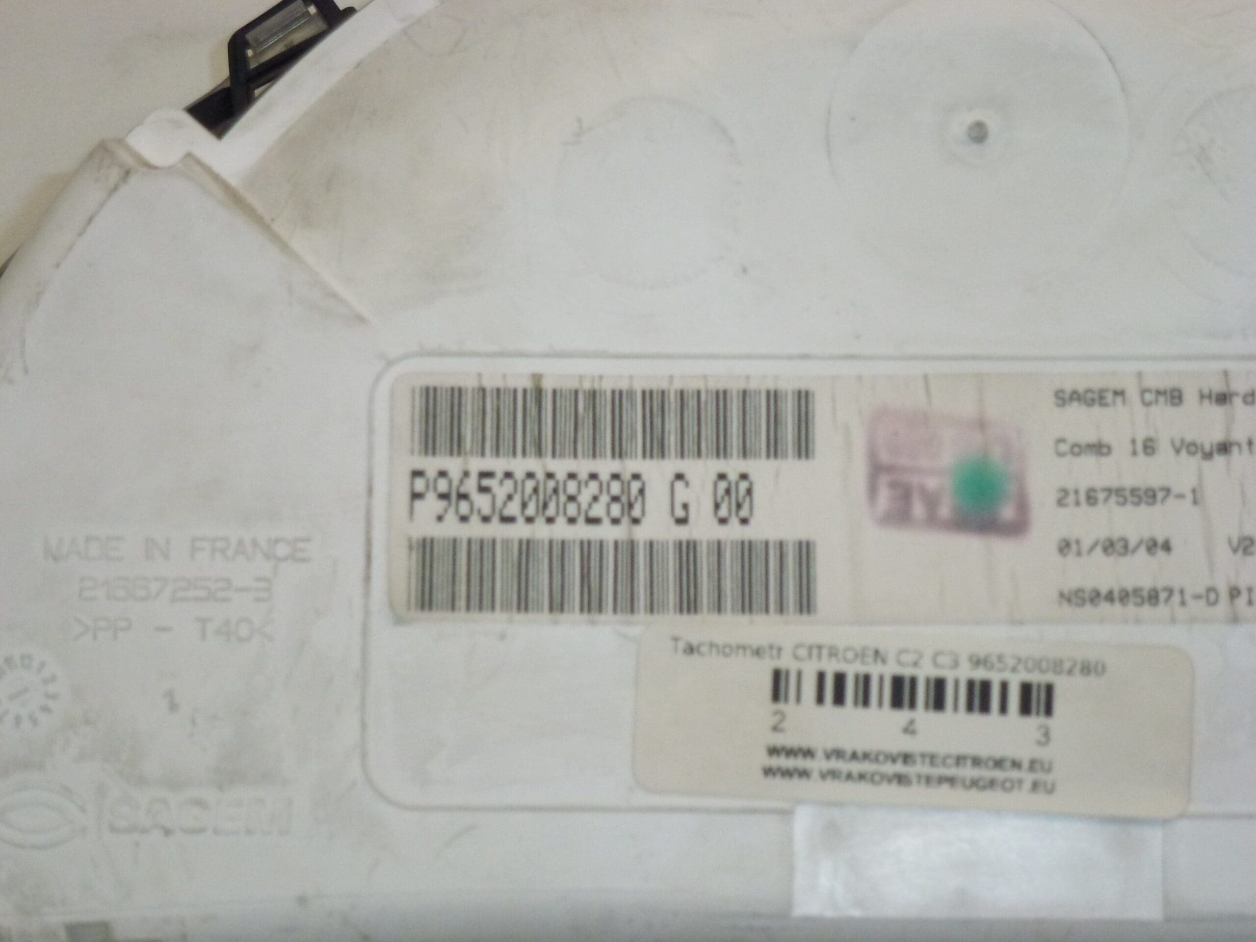 Velocímetro Citroën C2 C3 9652008280