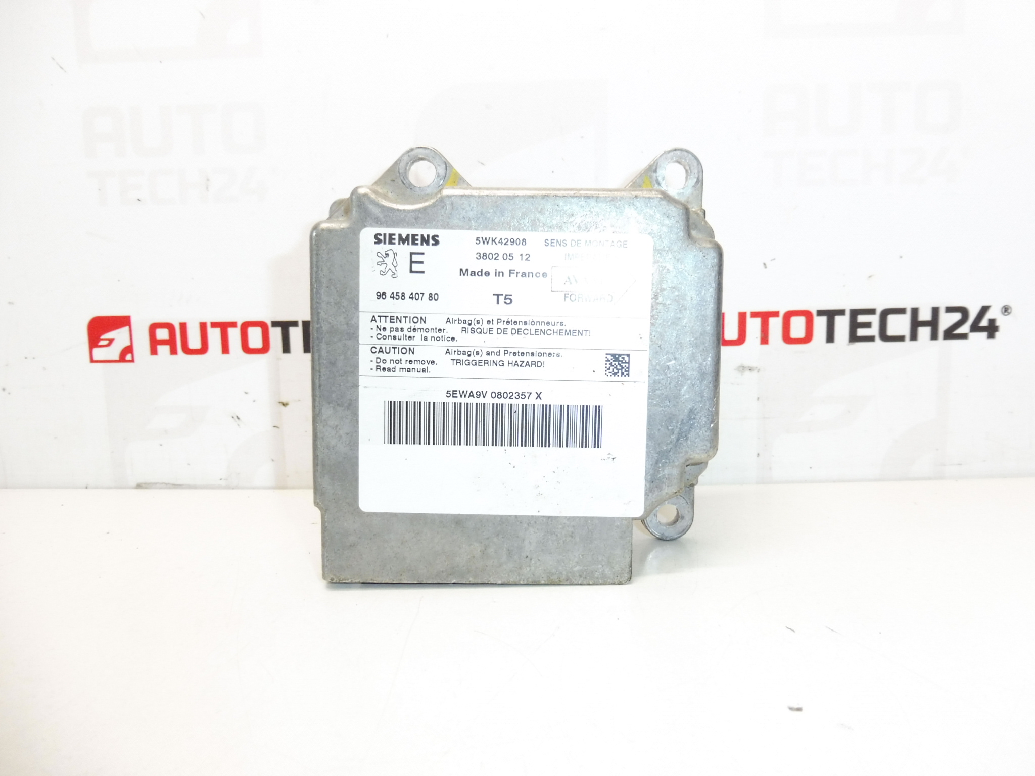 Unidade de airbag Siemens Peugeot 307 9645840780 6545HE