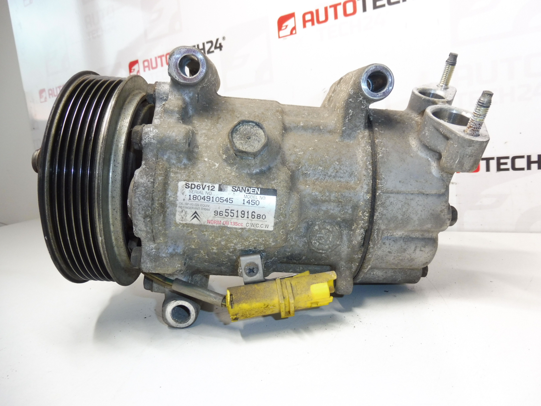 Compressor de ar condicionado Sanden SD6V12 1450 9655191680 9800821980 6453QH