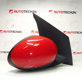 Retrovisor direito vermelho Citroën C1 Peugeot 107 87910-0H010 87910-0H011