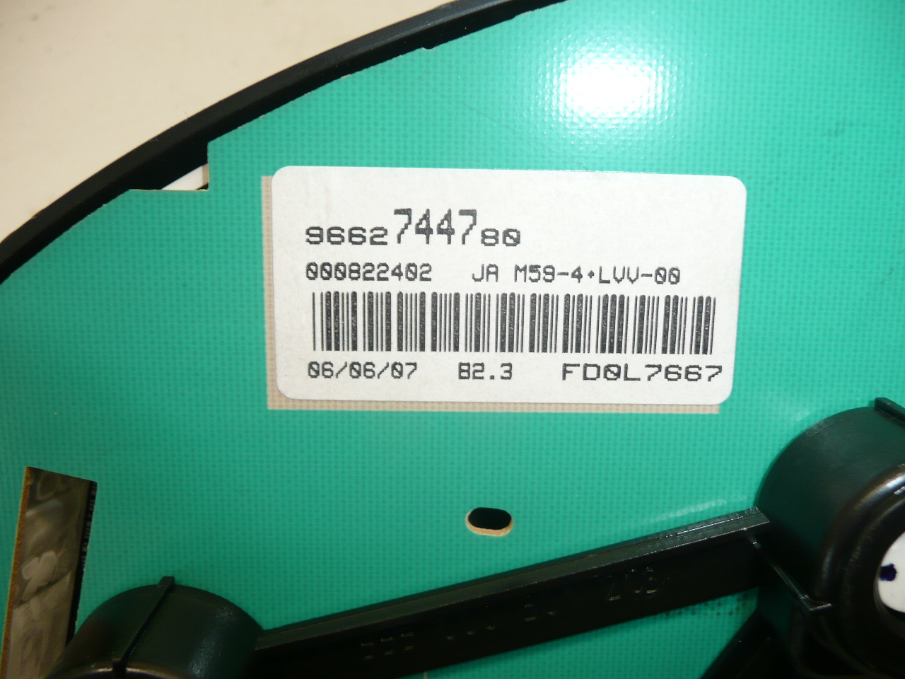 Controle de velocidade do velocímetro Citroën Peugeot quilometragem 240000 km 9662744780 6105X5