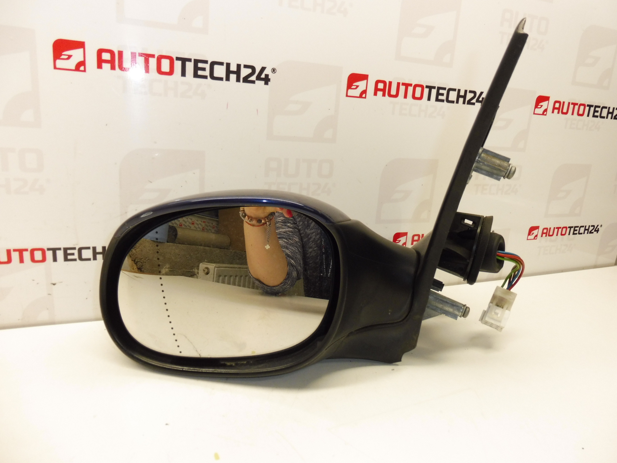 Espelho Retrovisor Esquerdo Azul EGE Peugeot 206 8153KQ