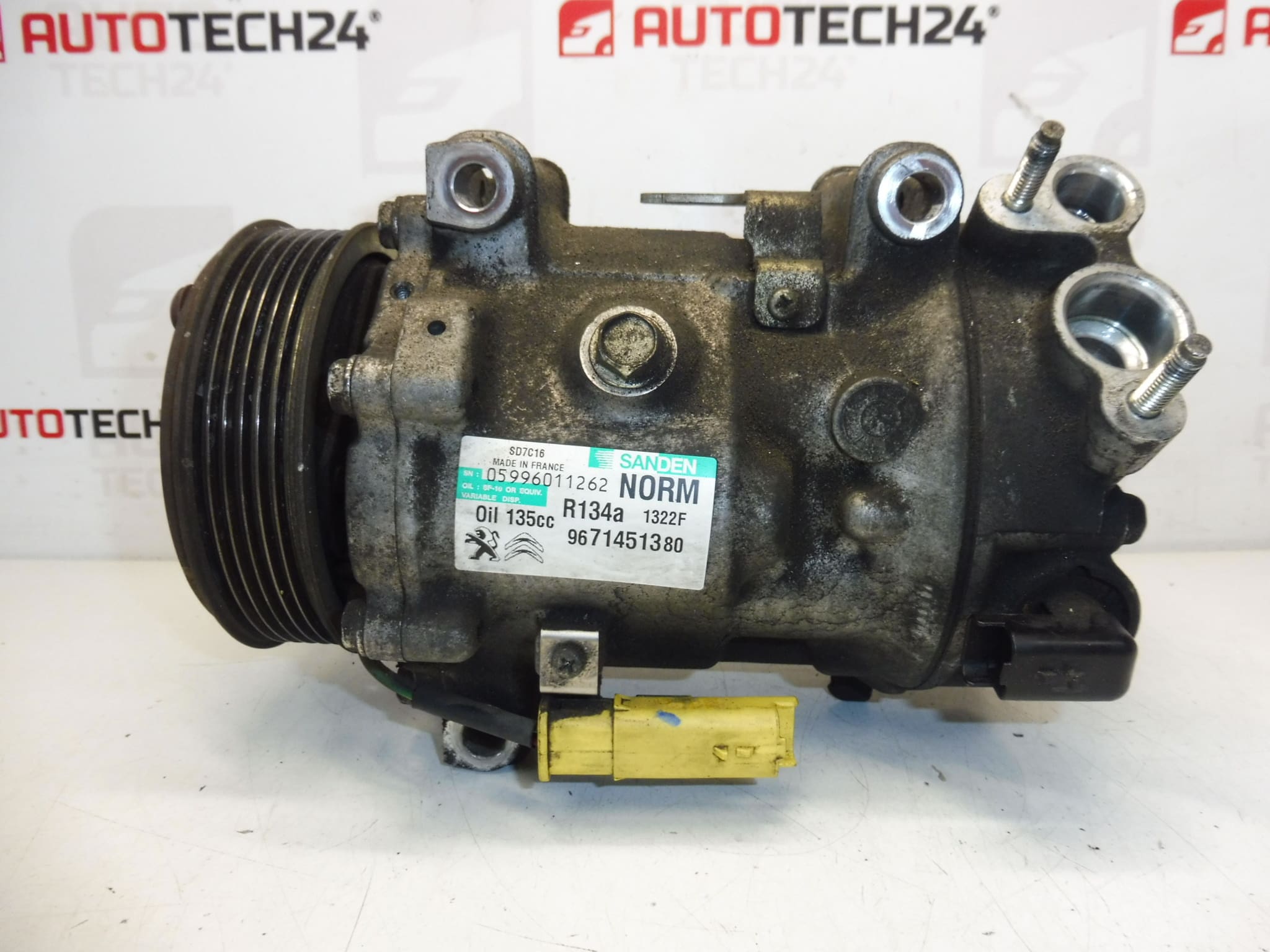 Compressor de ar condicionado Sanden SD7C16 9671451380 1322F 6453ZS - Image 2