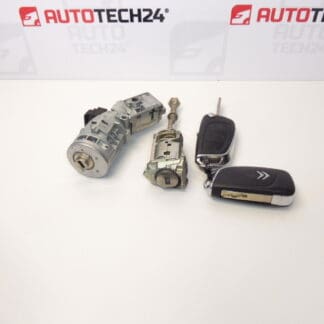 Conjunto de fechaduras e 2 chaves Citroën C4 B7 4162WH 4162WK