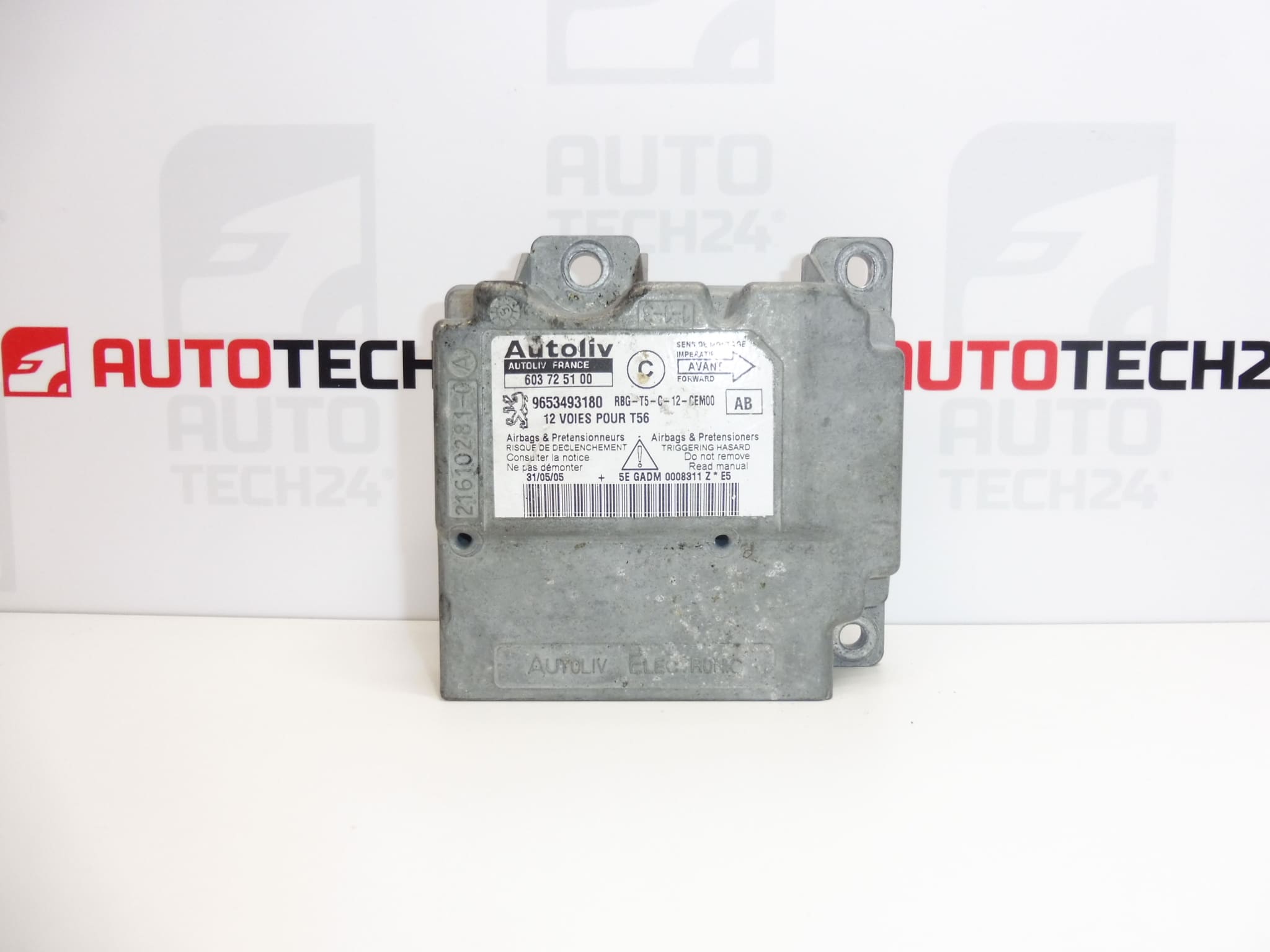 Unidade de controlo dos airbags Autoliv Peugeot 307 CC 9653493180 6545HG